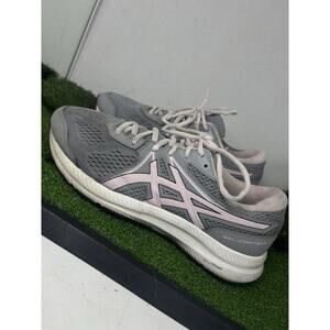 Asics Gel-Contend 7 Wide Womens Shoes Size 9.5 Gray Pink 1012A910 Running